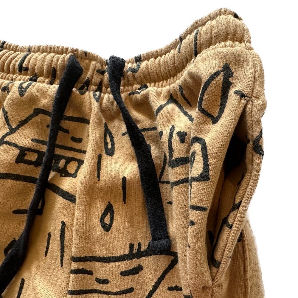 Nununu Kids Goofy Skull Print Sweatpants Joggers in Mocha size 6 7 - Picture 6 of 15